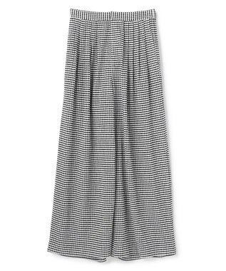 uncrave ギンガムチェック ワイドパンツ ブラック×ホワイト