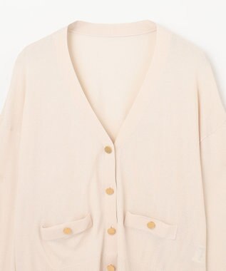 GRACE CONTINENTAL ルーズVネックニットカーディガン キナリ