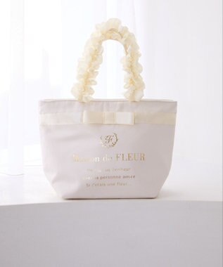 Maison de FLEUR ブランドロゴフリルハンドルトートSバッグ
