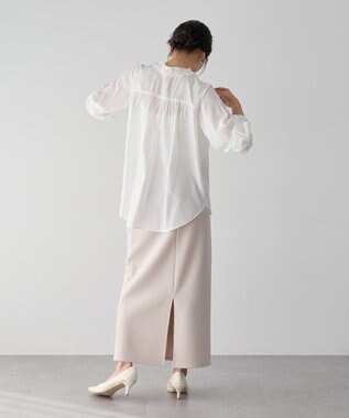 YECCA VECCA ダンボールニットナロースカート Beige