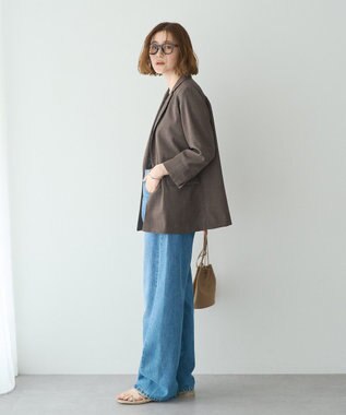 YECCA VECCA リネンライクジャケット Brown