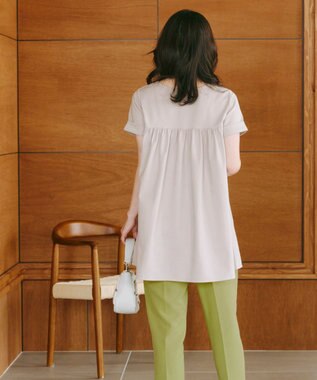 Tiaclasse 【UVカット・吸水速乾】 “きれい見え” バックフレアチュニック グレージュ