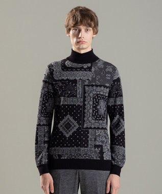 JOSEPH HOMME コラージュジャガード　タートルネック ブラック系5