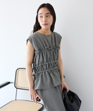 CRAFT STANDARD BOUTIQUE サッカーチェックブラウス Gray