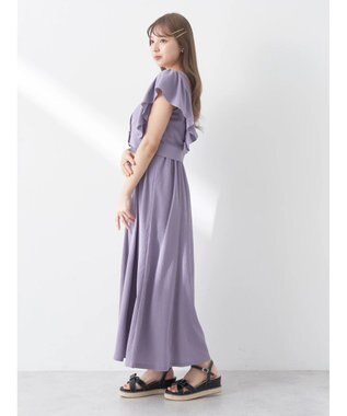 earth music&ecology ＳＥＴ２点　フリルショルダーツーピースワンピース Lavender