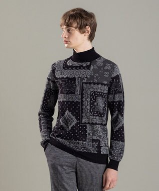 JOSEPH HOMME コラージュジャガード　タートルネック ブラック系5