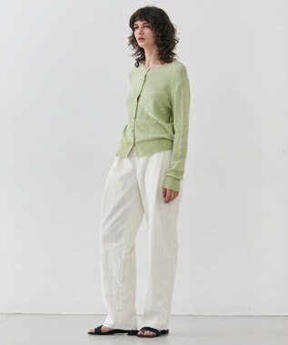 BEIGE， 【洗える】FENNEL / コットンスパンコールカーディガン Sage