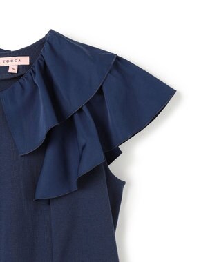 TOCCA WAVED CREAM カットソー ネイビー系