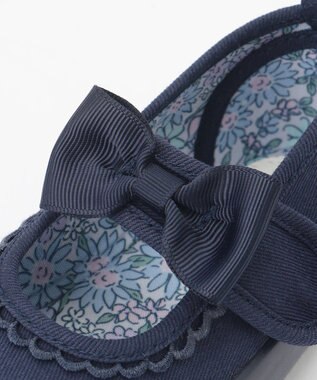 ANY KIDS リボンバレエシューズ ネイビー