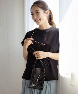 組曲 バックフリル カットソー ブラック系