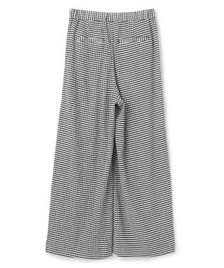 uncrave ギンガムチェック ワイドパンツ ブラック×ホワイト