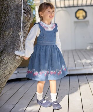 ANY KIDS 【チェリーベリーシリーズ】刺繍 ブラウス オフホワイト