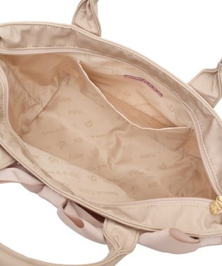Maison de FLEUR EC限定ボリュームリボン2Wayトートバッグ Beige