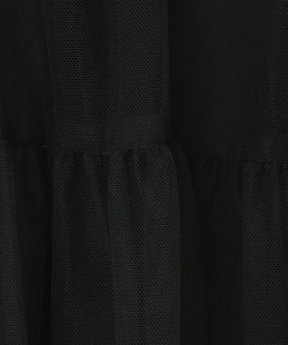 GRACE CONTINENTAL ブラックタフタオーバースカート ブラック