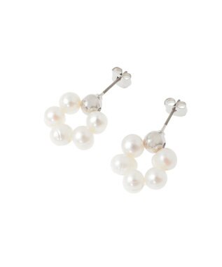 Green Parks ・ＨＡＬＦ　ＴＩＭＥ　淡水パールリングピアス Silver