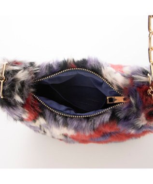 UNBILLION カシュカシュ cachecache / 花柄エコファーチェーンショルダー ワイン