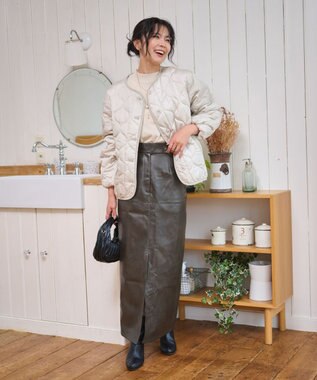 WEGO 【WEB限定/ 2025年秋冬新作】キルティングジャケット ベージュ