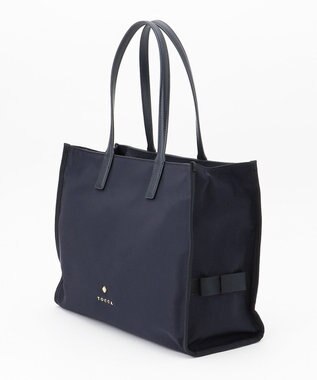 TOCCA SIDE RIBBON NYLONTOTE バッグ ネイビー系