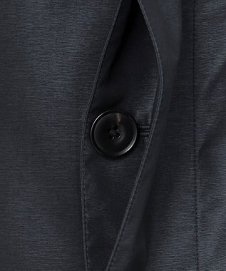 GOTAIRIKU ダウンライナー装着可【半裏仕様でより軽量】メランジシャンブレー ステンカラースプリングコート ダルブルー系