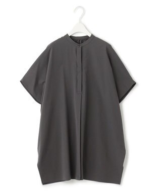 ICB 【洗える】ヴィンテージスパンブロード プルオーバーブラウス グレー系