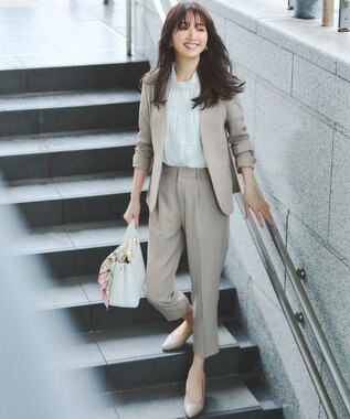 ANY SIS 【洗える】シャーリングシアー ブラウス アイボリー