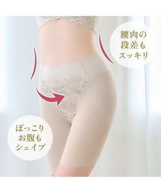 BRADELIS New York 【BRADELIS NewYork peace】　華やかレーシーガードル24 シアーグレージュ