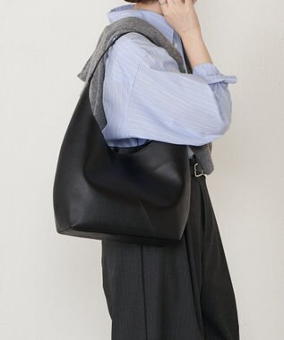 russet スムースレザートートバッグ(CE-1677) Black