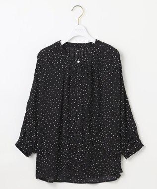 ANY SIS 【洗える】ドルマンスリーブ ブラウス ブラックドット