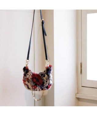 UNBILLION カシュカシュ cachecache / 花柄エコファーチェーンショルダー