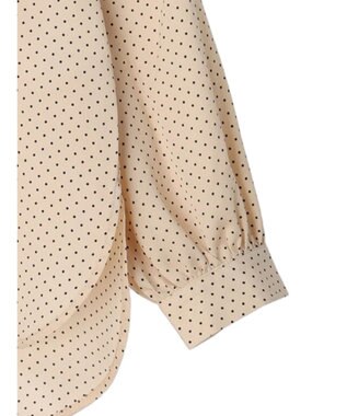 CRAFT STANDARD BOUTIQUE ピコフリルドットブラウス Beige