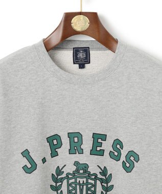 J.PRESS MEN 【J.PRESS ORIGINALS】【UNISEX】Supima Recycle Cotton CREST Logo Sweat ライトグレー系