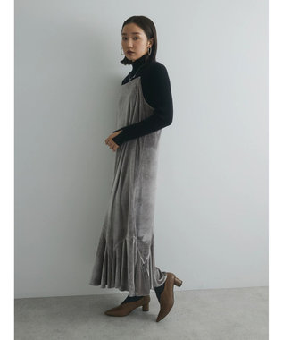 Green Parks armonia．ベロアキャミワンピース Gray