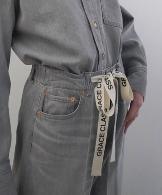 GRACE CONTINENTAL 10ozムラ糸デニムパンツ グレー