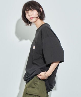 WEGO 【CARHARTT/ユニセックス着用ITEM】CARHARTTワンポイントポケットT(SS) ブラック