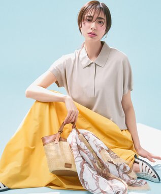 23区 雑材 ショルダーバッグ ナチュラル×ブラウン