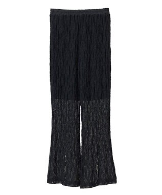 Green Parks ■ＥＳＣＡＲ　２ｗａｙレースセミワイドパンツ Black