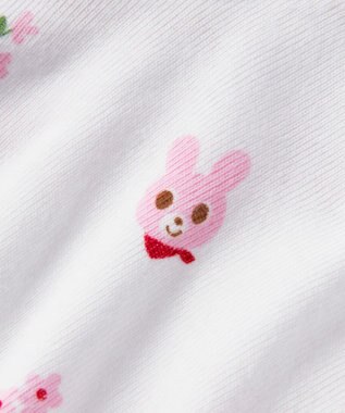 MIKI HOUSE HOT BISCUITS 【90-120cm】 プリント柄ショーツ 白×ピンク