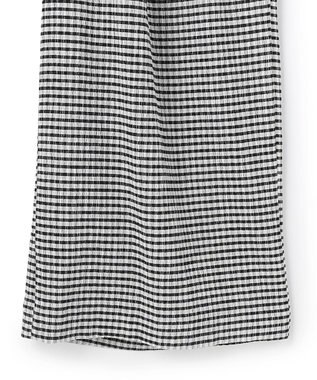 uncrave ギンガムチェック ワイドパンツ ブラック×ホワイト