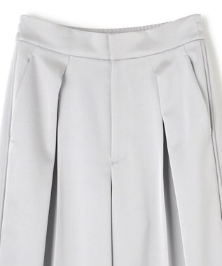 uncrave シャイニーダブルサテン ワイドパンツ シルバーグレー