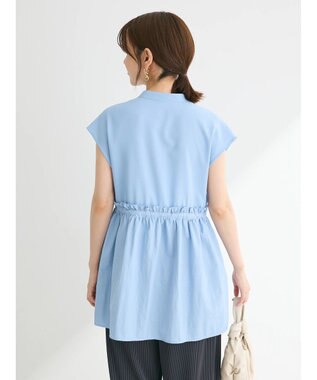 Green Parks 異素材ドッキングチュニック Blue