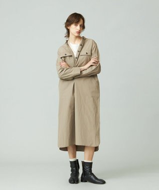 J.PRESS YORK STREET 【WOMEN】ミリタリーシャツワンピース ベージュ系