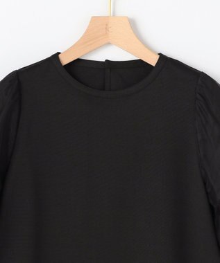 組曲 【先行予約・WEB限定】コットンポンチ チュールコンビ カットソー ブラック系