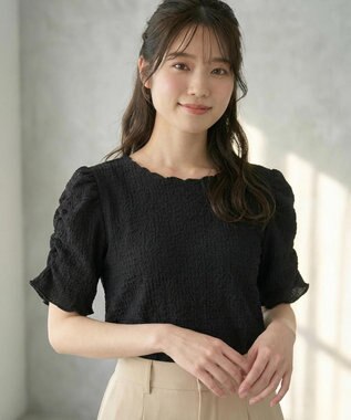 【洗える】レーシージャガード カットソー