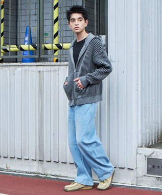 WEGO イージーバレルレッグデニムパンツ デニム淡色