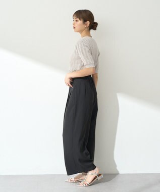 earth music&ecology 透かしニットプルオーバー Light Gray