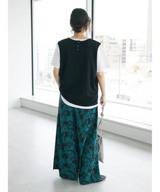 CRAFT STANDARD BOUTIQUE ＳＥＴ　カットプルオーバー＋ニットベスト Black