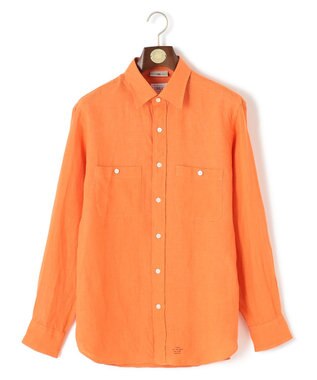 J.PRESS MEN 【洗える】リネントロピカル シャツ / レギュラー オレンジ系