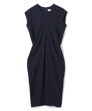 BEIGE， 【L-size】CINDY / Vネックドレス Navy