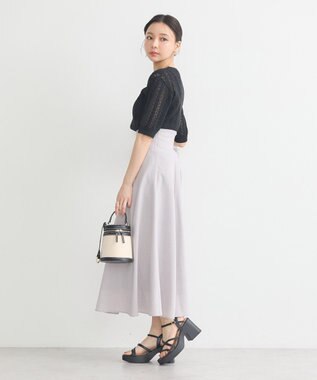 earth music&ecology 透かしニットプルオーバー Black