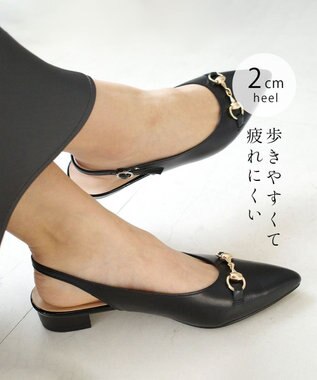 Pointer 日本製 本革ビット付きミュール ブラック